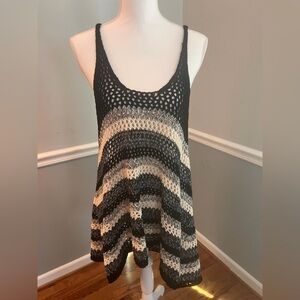 ZARA Knit Collection Mesh Knit Tank Top Size: Medium